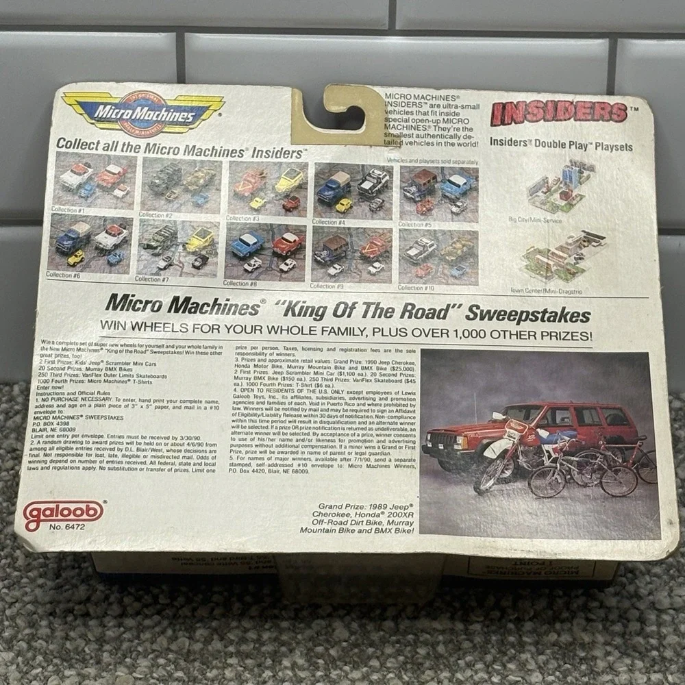 Micro Machines Insiders Collection #1 Galoob 6472 Vintage 1989 Sealed Card‎